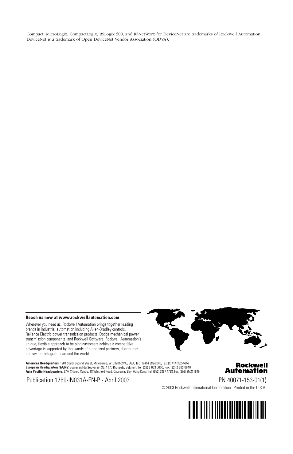 H'+u!¶1 | Rockwell Automation 1769-OB32 Installation Instructions User Manual | Page 24 / 24