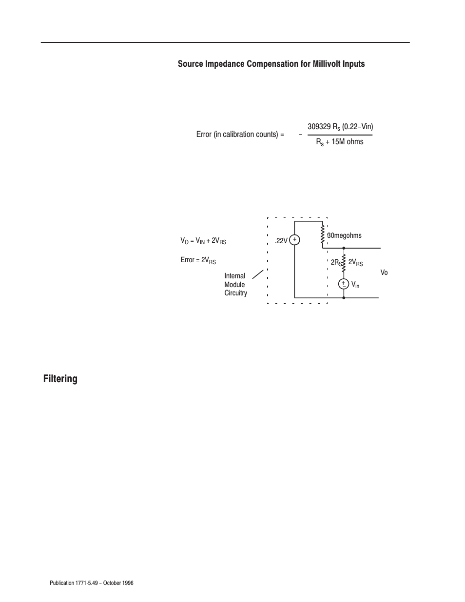 Filtering | Rockwell Automation 1771-IXE Thermo/MV Input Installation Instructions User Manual | Page 14 / 16