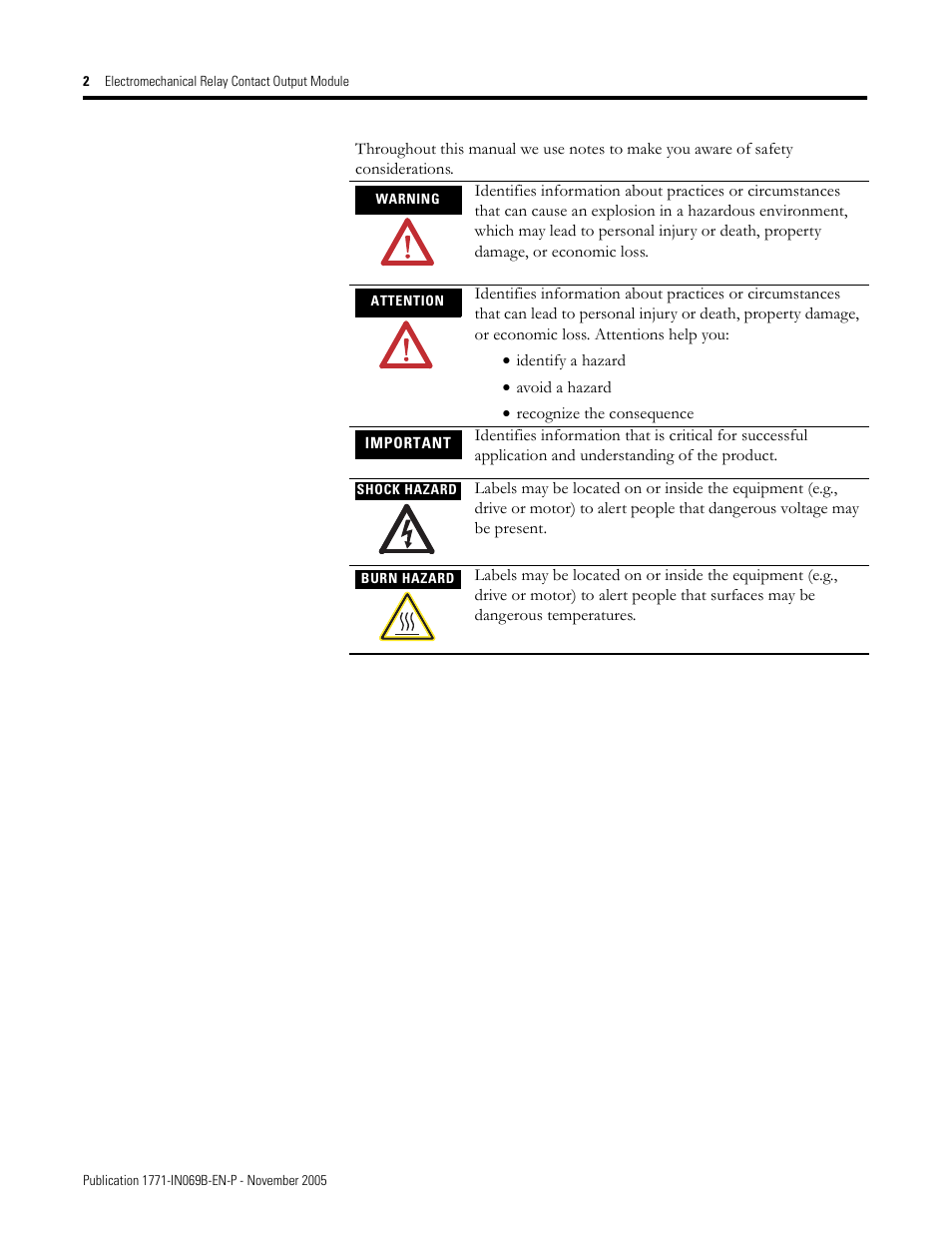 Rockwell Automation 1771-OW16/B Electro Mechanical Relay Contact Output Module User Manual | Page 2 / 16