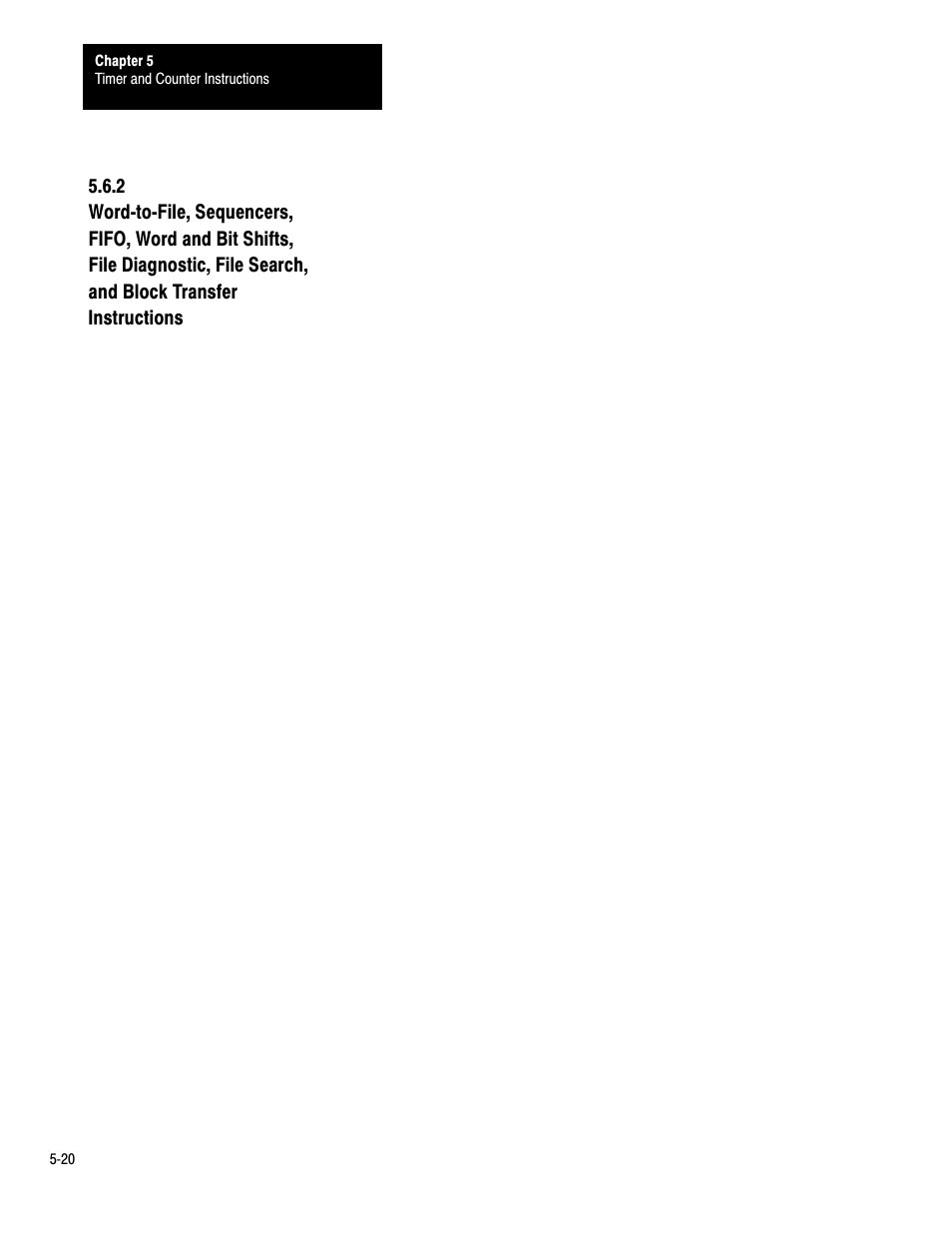 5ć20 | Rockwell Automation 1772-LP3 PLC - 2/30 Programmable Controller Programming and Operations Manual User Manual | Page 118 / 346
