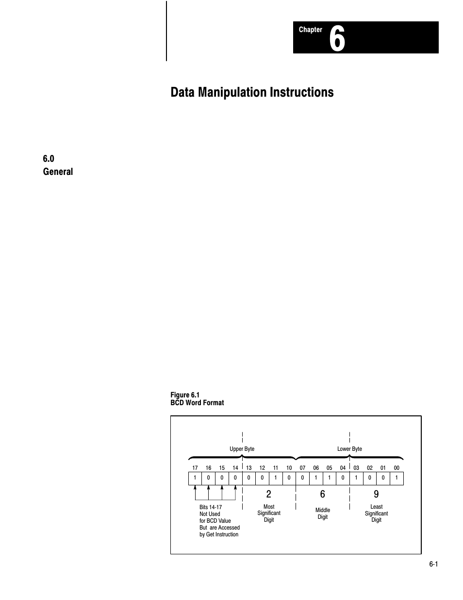 1772-6.8.3, 6 - data manipulation instructions, Data manipulation instructions, 0 general | Rockwell Automation 1772-LP3 PLC - 2/30 Programmable Controller Programming and Operations Manual User Manual | Page 123 / 346