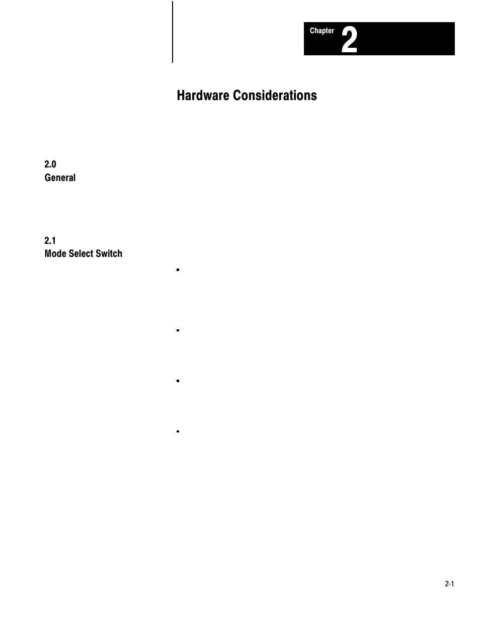 1772-6.8.3, 2 - hardware considerations, Hardware considerations | Rockwell Automation 1772-LP3 PLC - 2/30 Programmable Controller Programming and Operations Manual User Manual | Page 17 / 346