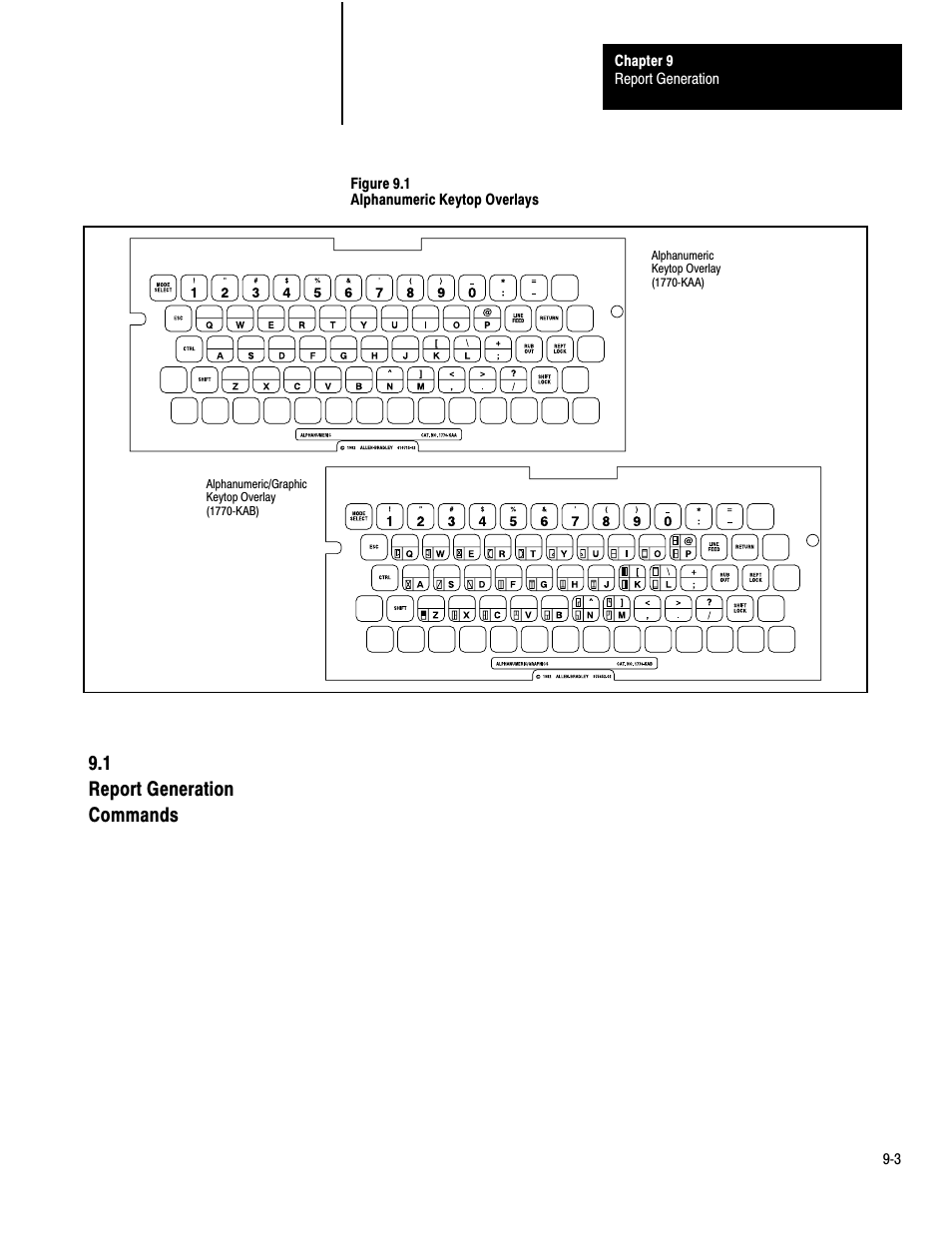 1 report generation commands | Rockwell Automation 1772-LP3 PLC - 2/30 Programmable Controller Programming and Operations Manual User Manual | Page 171 / 346