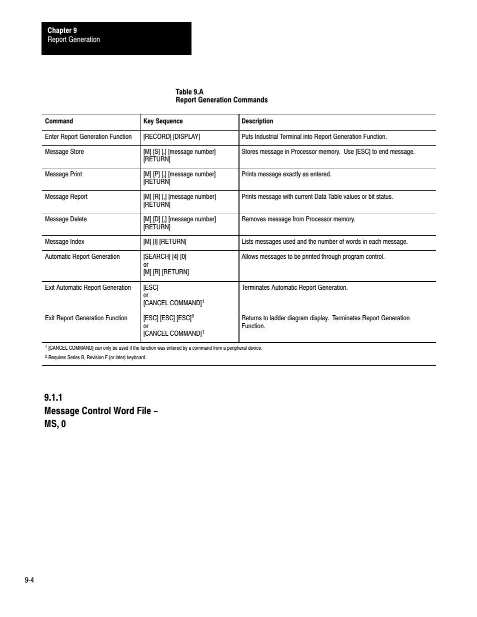 1 message control word file - ms, 0 | Rockwell Automation 1772-LP3 PLC - 2/30 Programmable Controller Programming and Operations Manual User Manual | Page 172 / 346