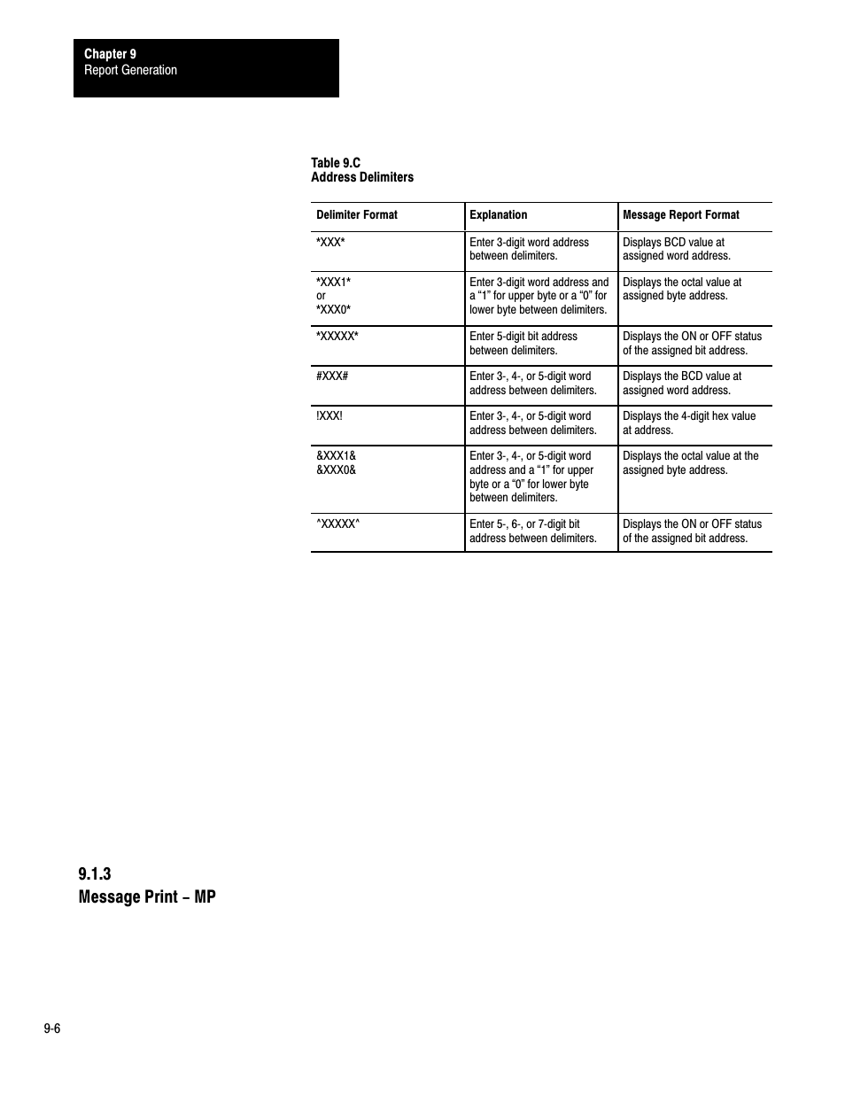 3 message print - mp | Rockwell Automation 1772-LP3 PLC - 2/30 Programmable Controller Programming and Operations Manual User Manual | Page 174 / 346