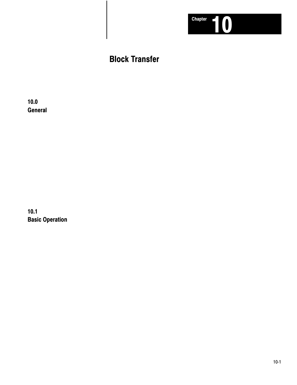 1772-6.8.3, 10 - block transfer, 10ć1, Block transfer | Rockwell Automation 1772-LP3 PLC - 2/30 Programmable Controller Programming and Operations Manual User Manual | Page 184 / 346