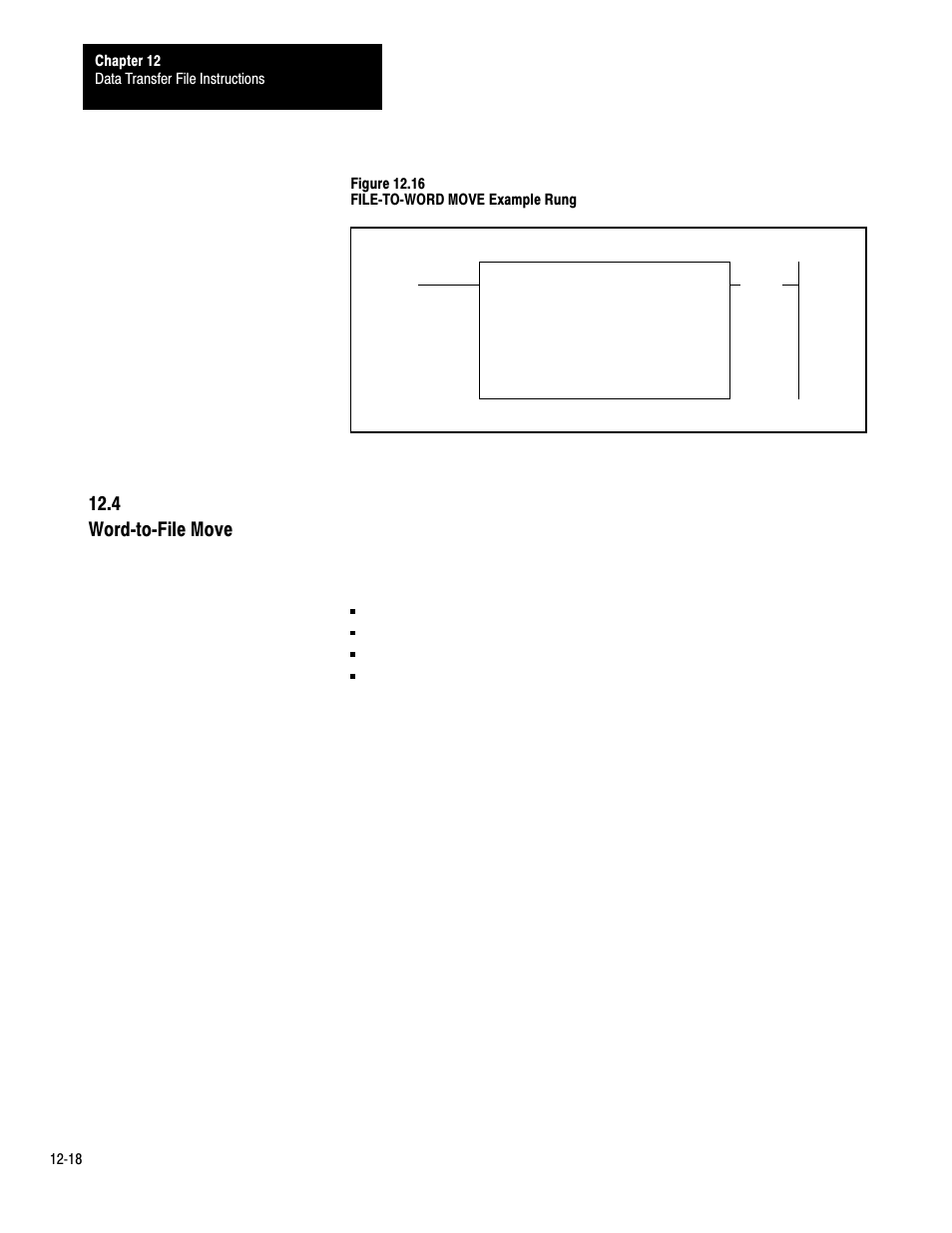 12ć18, 4 wordćtoćfile move | Rockwell Automation 1772-LP3 PLC - 2/30 Programmable Controller Programming and Operations Manual User Manual | Page 233 / 346