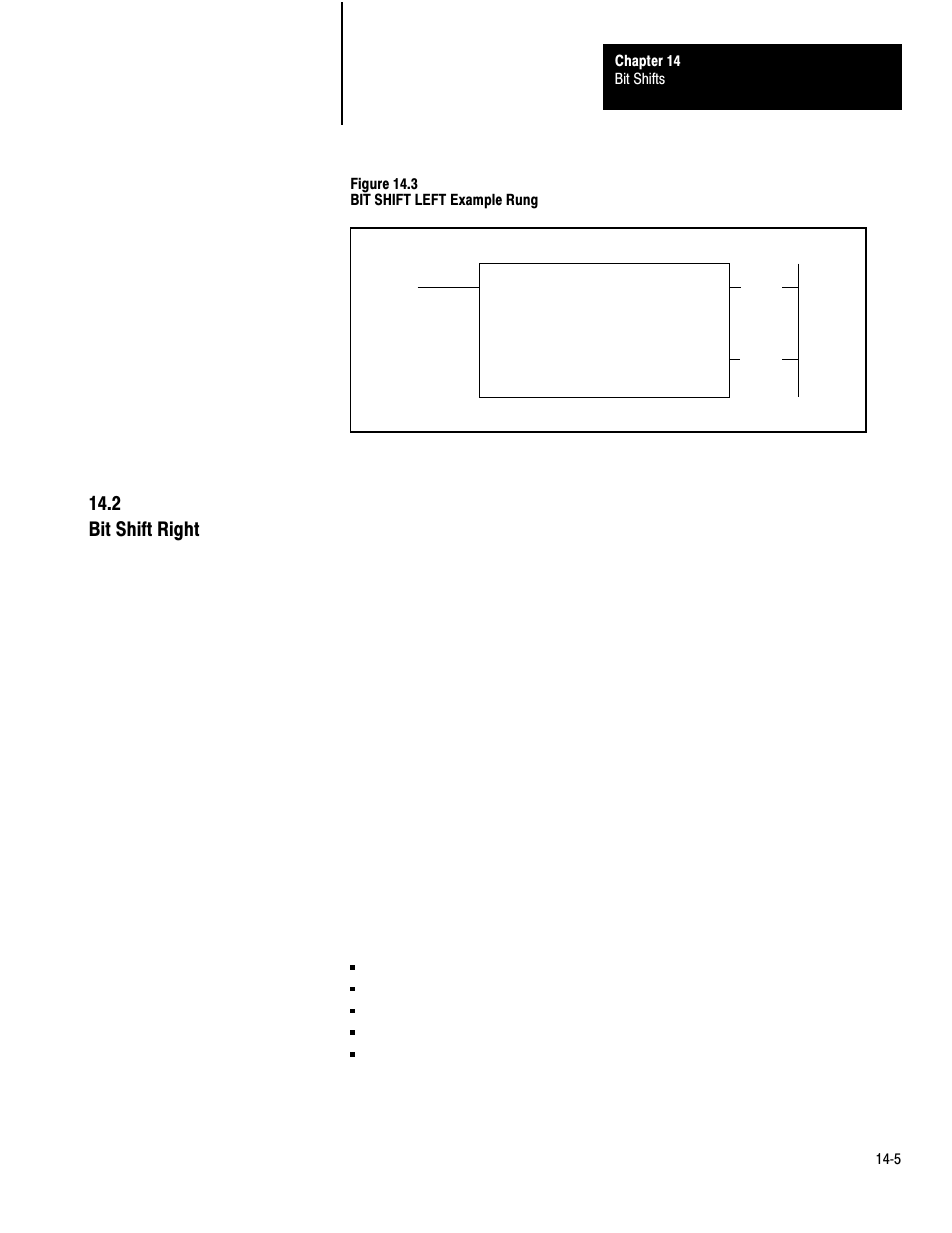 14ć5, 2 bit shift right | Rockwell Automation 1772-LP3 PLC - 2/30 Programmable Controller Programming and Operations Manual User Manual | Page 257 / 346