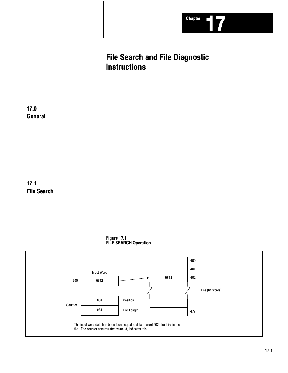 17ć1, File search and file diagnostic instructions | Rockwell Automation 1772-LP3 PLC - 2/30 Programmable Controller Programming and Operations Manual User Manual | Page 293 / 346