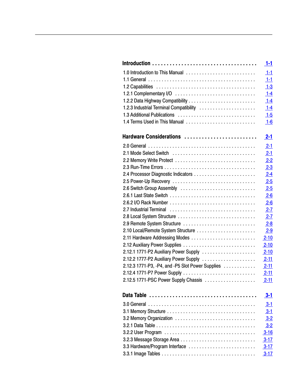 Rockwell Automation 1772-LP3 PLC - 2/30 Programmable Controller Programming and Operations Manual User Manual | Page 3 / 346