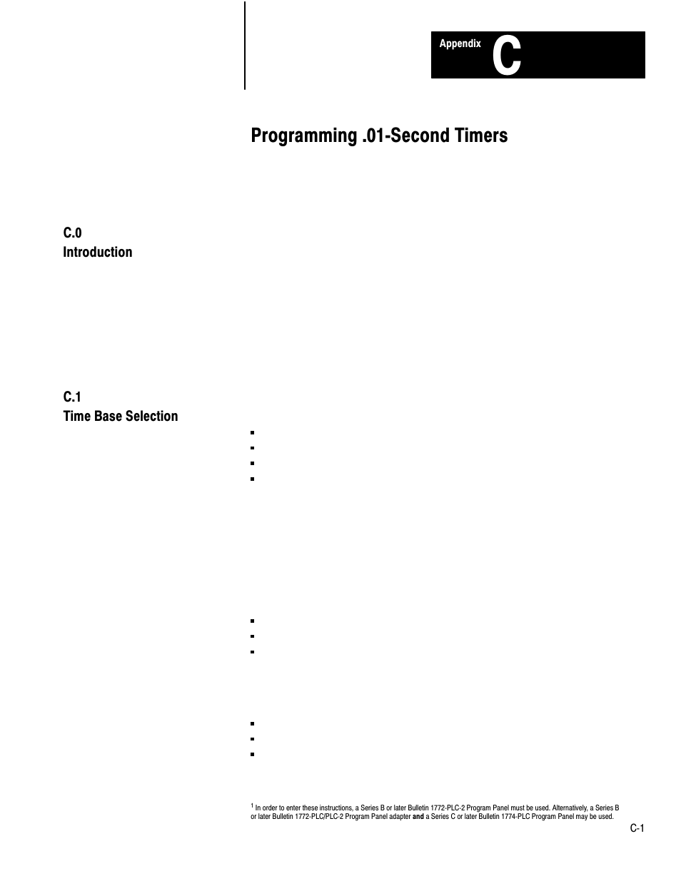 1772-6.8.3, c - programming .01-speed timers, Programming .01ćsecond timers | Rockwell Automation 1772-LP3 PLC - 2/30 Programmable Controller Programming and Operations Manual User Manual | Page 332 / 346