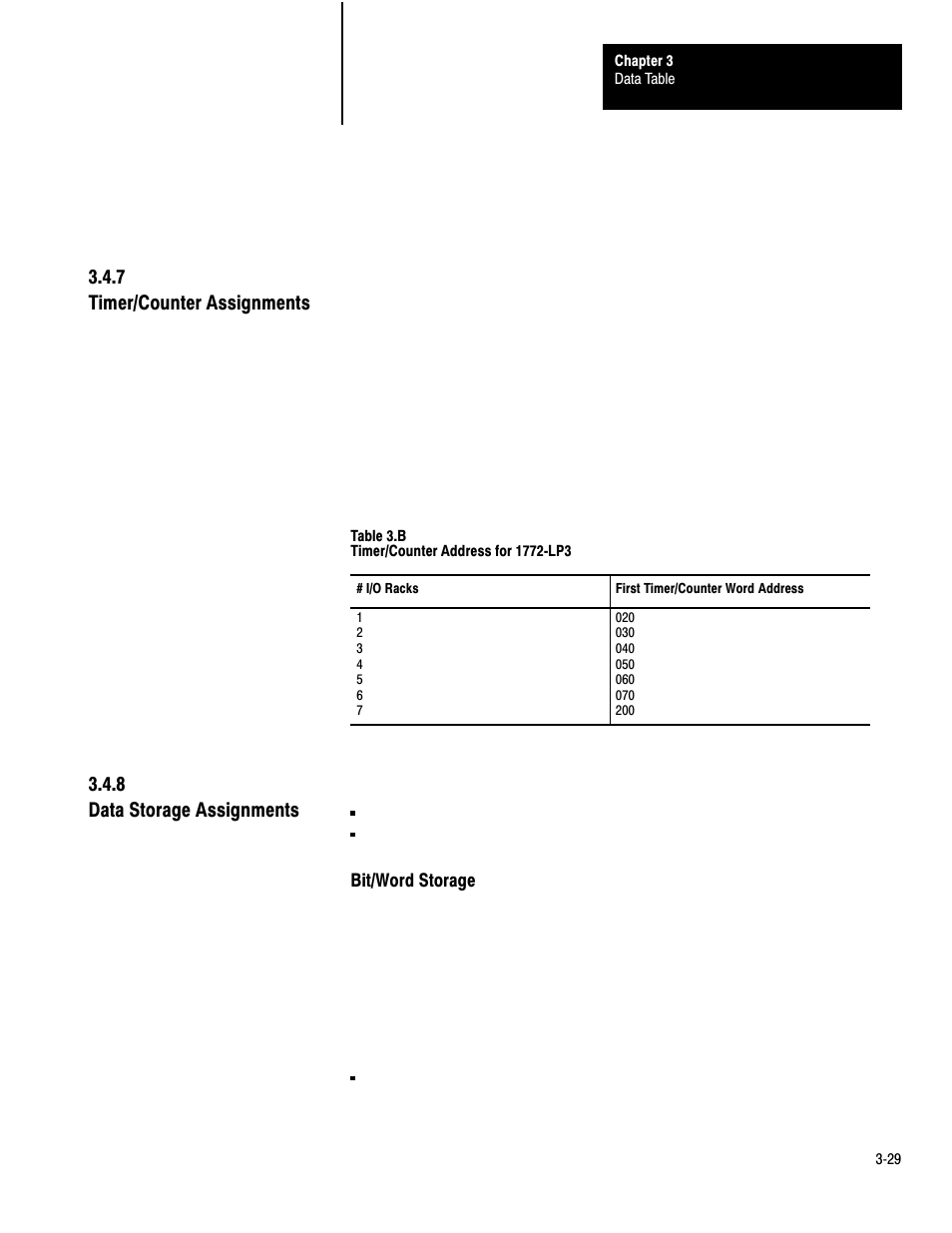 3ć29 | Rockwell Automation 1772-LP3 PLC - 2/30 Programmable Controller Programming and Operations Manual User Manual | Page 56 / 346