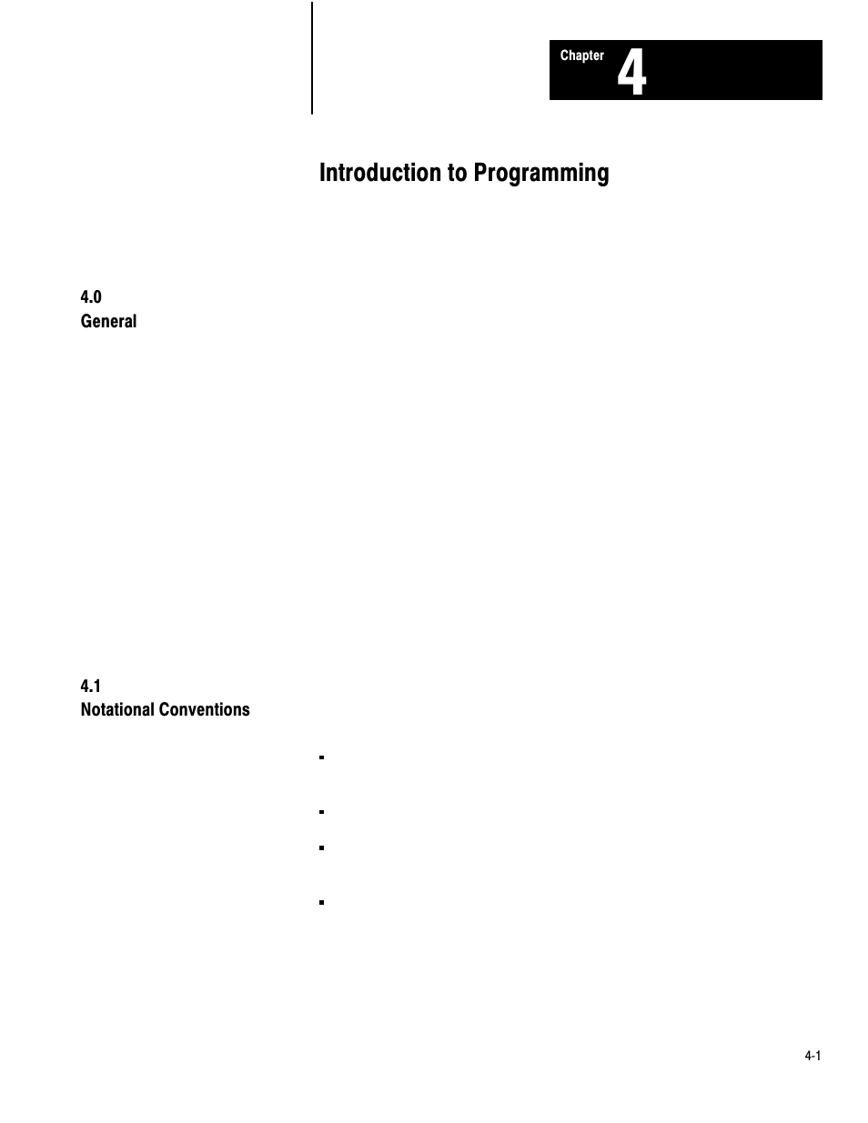 1772-6.8.3, 4 - introduction to programming, Introduction to programming | Rockwell Automation 1772-LP3 PLC - 2/30 Programmable Controller Programming and Operations Manual User Manual | Page 65 / 346