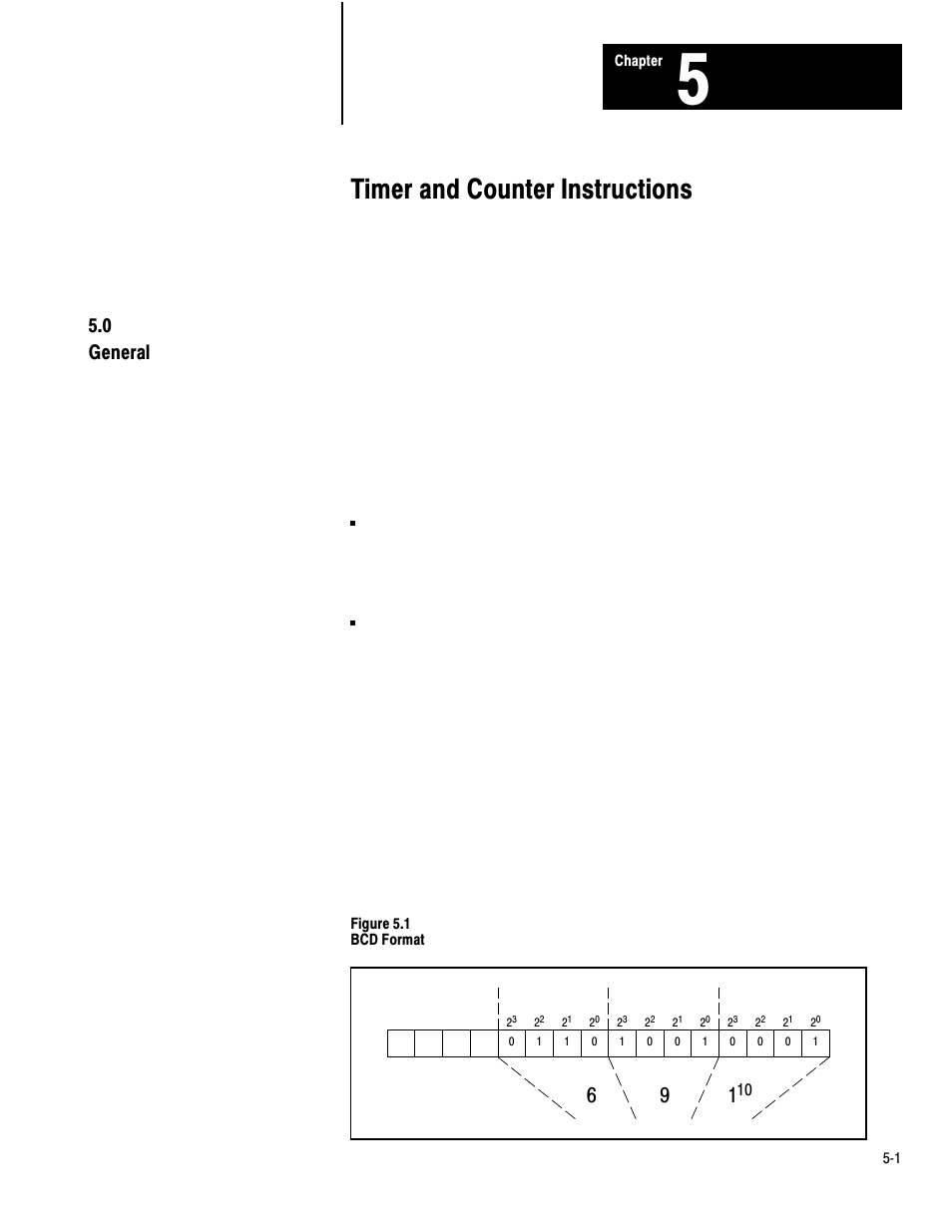 1772-6.8.3, 5 - timer and counter instructions, Timer and counter instructions, 0 general | Rockwell Automation 1772-LP3 PLC - 2/30 Programmable Controller Programming and Operations Manual User Manual | Page 99 / 346