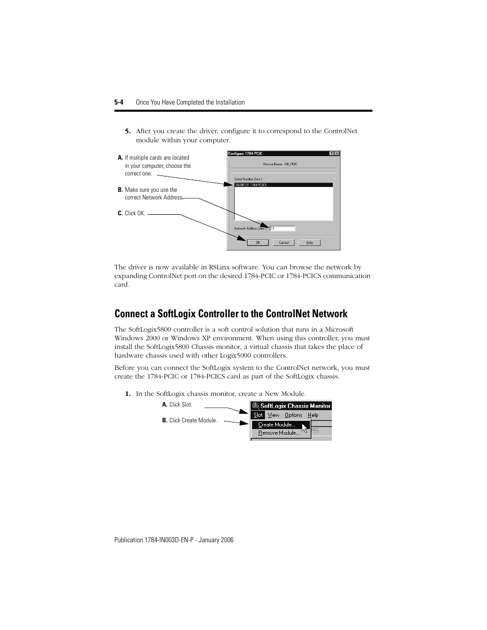 Rockwell Automation 1784-PCIC ControlNet PCI Communication Interface Card Installation Instructions User Manual | Page 42 / 58