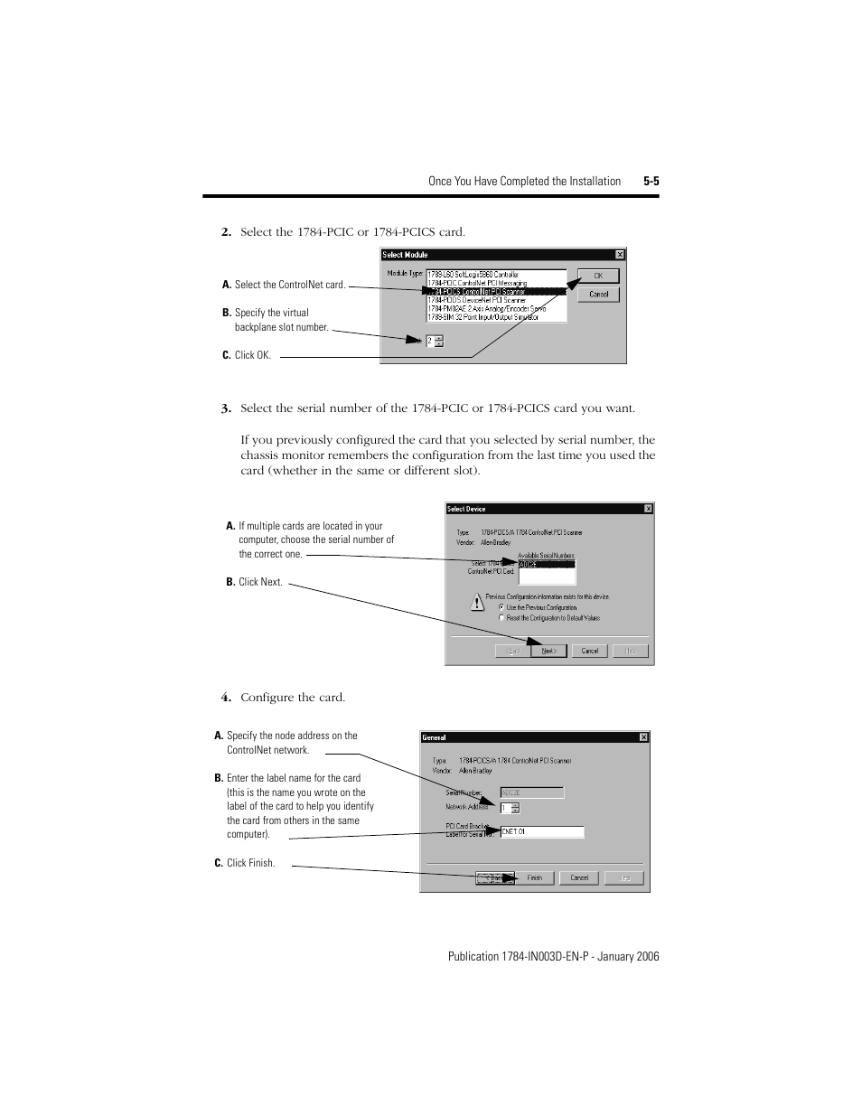 Rockwell Automation 1784-PCIC ControlNet PCI Communication Interface Card Installation Instructions User Manual | Page 43 / 58