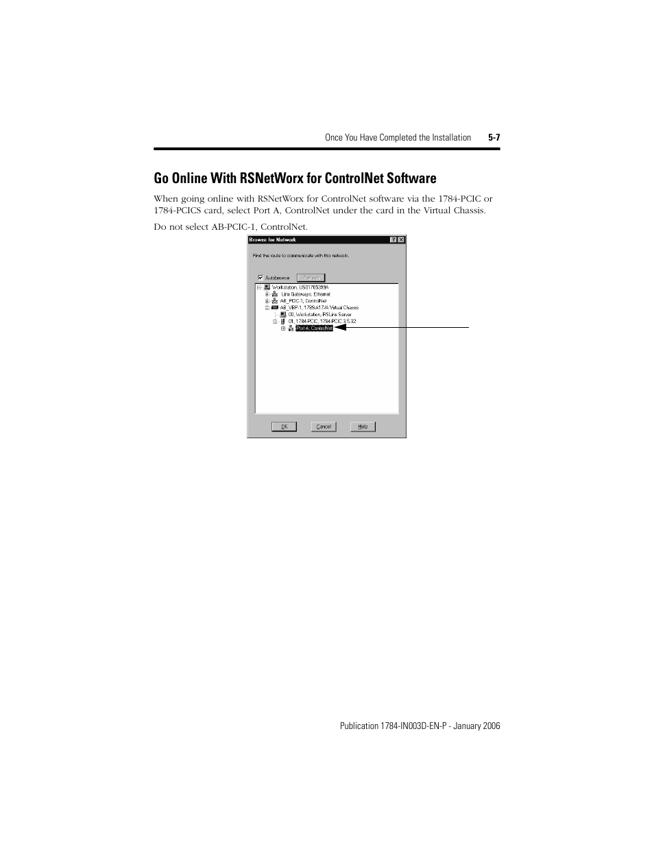 Go online with rsnetworx for controlnet software | Rockwell Automation 1784-PCIC ControlNet PCI Communication Interface Card Installation Instructions User Manual | Page 45 / 58