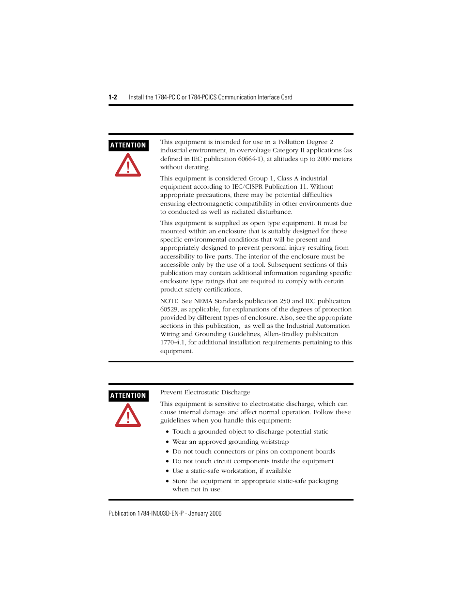Rockwell Automation 1784-PCIC ControlNet PCI Communication Interface Card Installation Instructions User Manual | Page 6 / 58