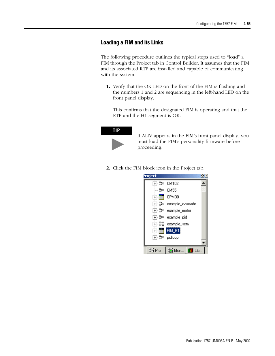 Loading a fim and its links, Loading a fim and its links -55 | Rockwell Automation PLC-5 Fieldbus Solutions for Integrated Architecture User Manual User Manual | Page 141 / 309