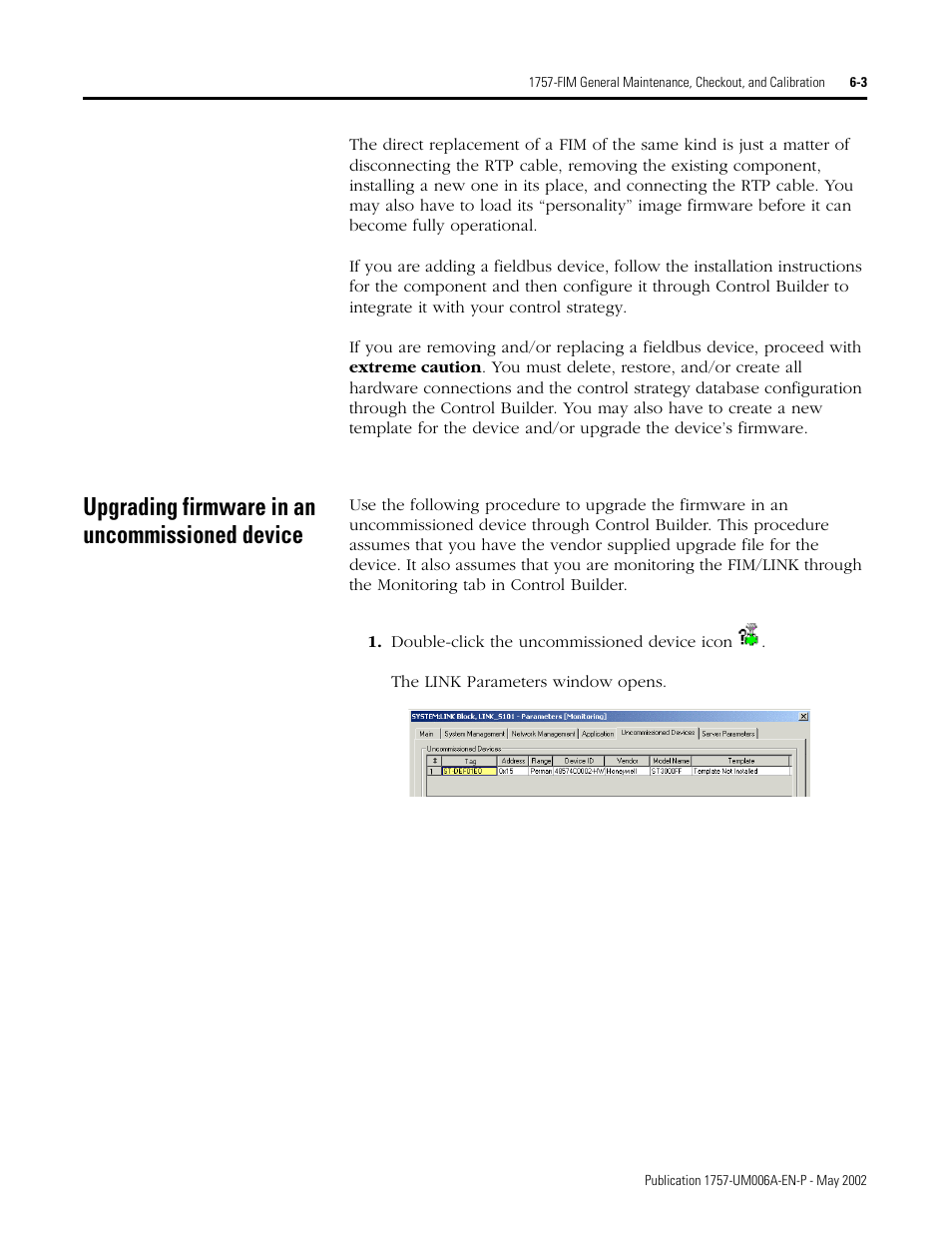 Upgrading firmware in an uncommissioned device | Rockwell Automation PLC-5 Fieldbus Solutions for Integrated Architecture User Manual User Manual | Page 157 / 309