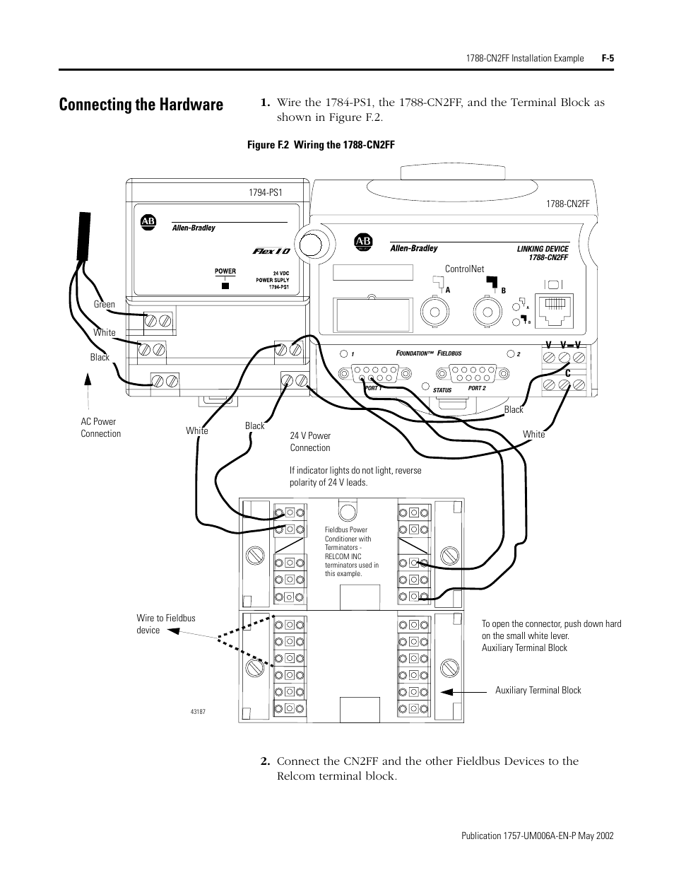 Connecting the hardware, S - + s - + s - + s - + s | Rockwell Automation PLC-5 Fieldbus Solutions for Integrated Architecture User Manual User Manual | Page 253 / 309