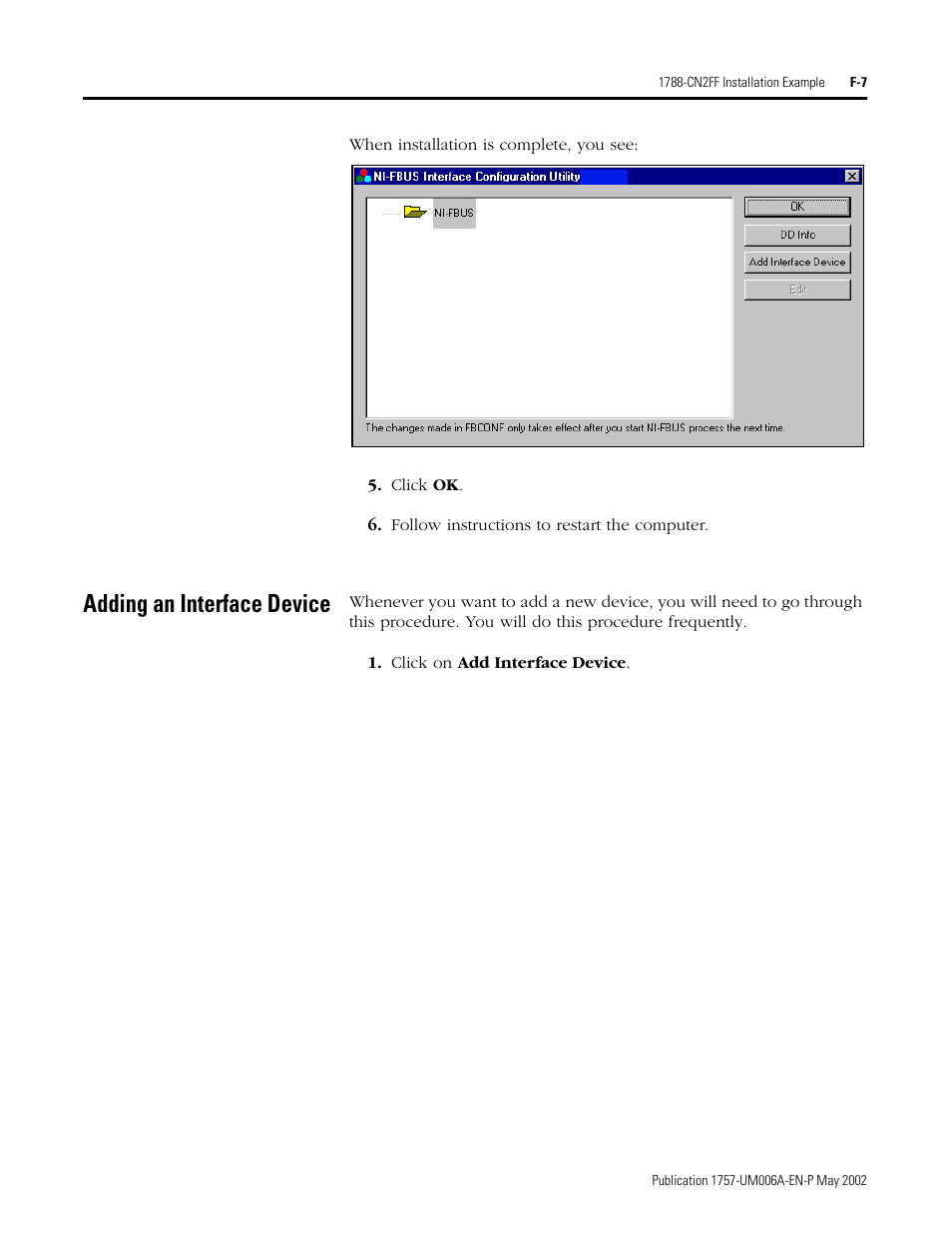 Adding an interface device | Rockwell Automation PLC-5 Fieldbus Solutions for Integrated Architecture User Manual User Manual | Page 255 / 309
