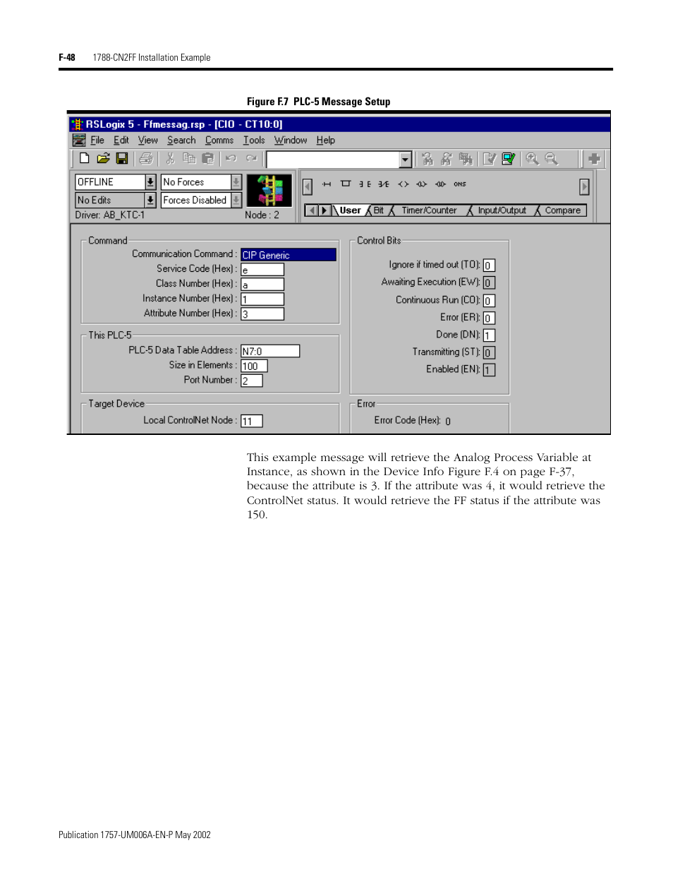 Rockwell Automation PLC-5 Fieldbus Solutions for Integrated Architecture User Manual User Manual | Page 296 / 309