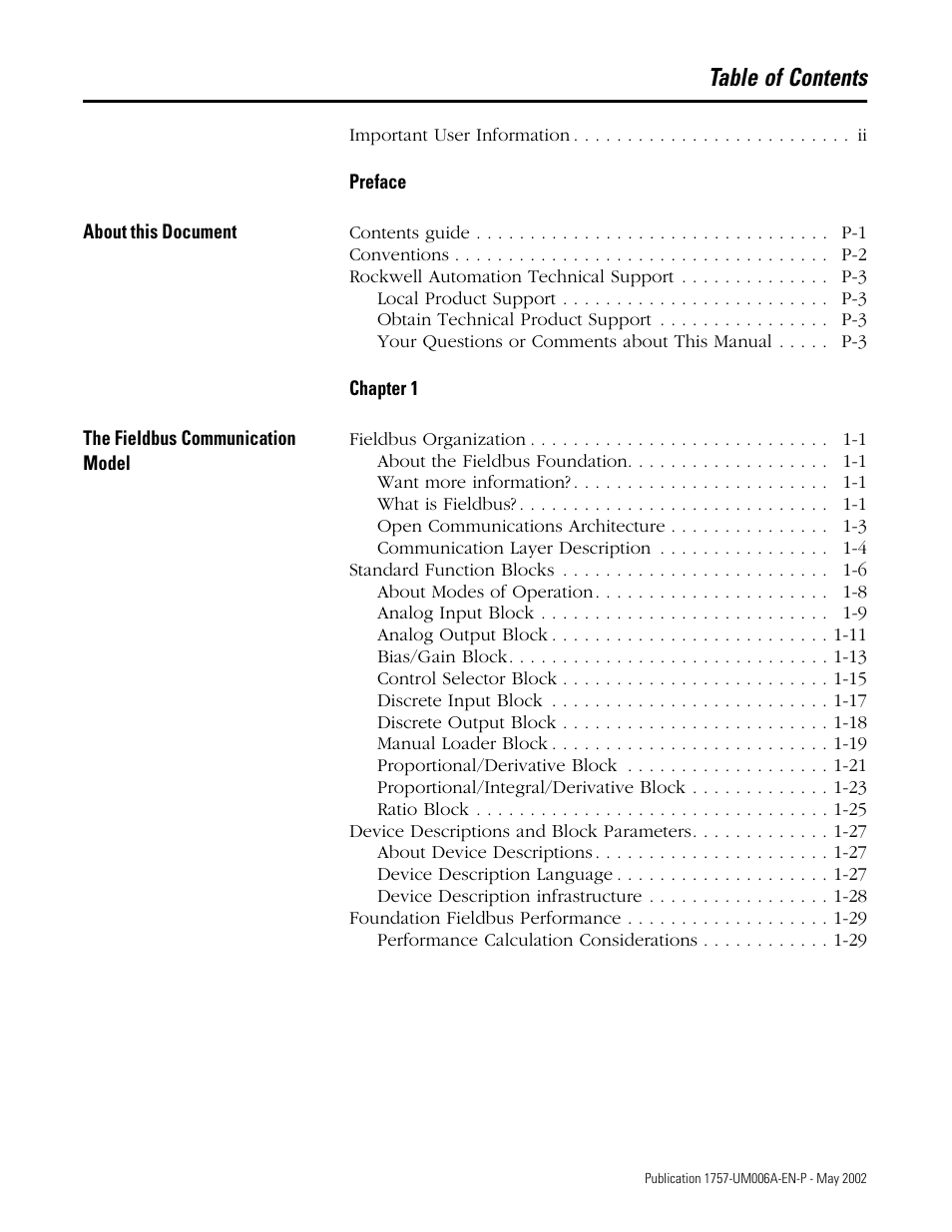 Rockwell Automation PLC-5 Fieldbus Solutions for Integrated Architecture User Manual User Manual | Page 7 / 309