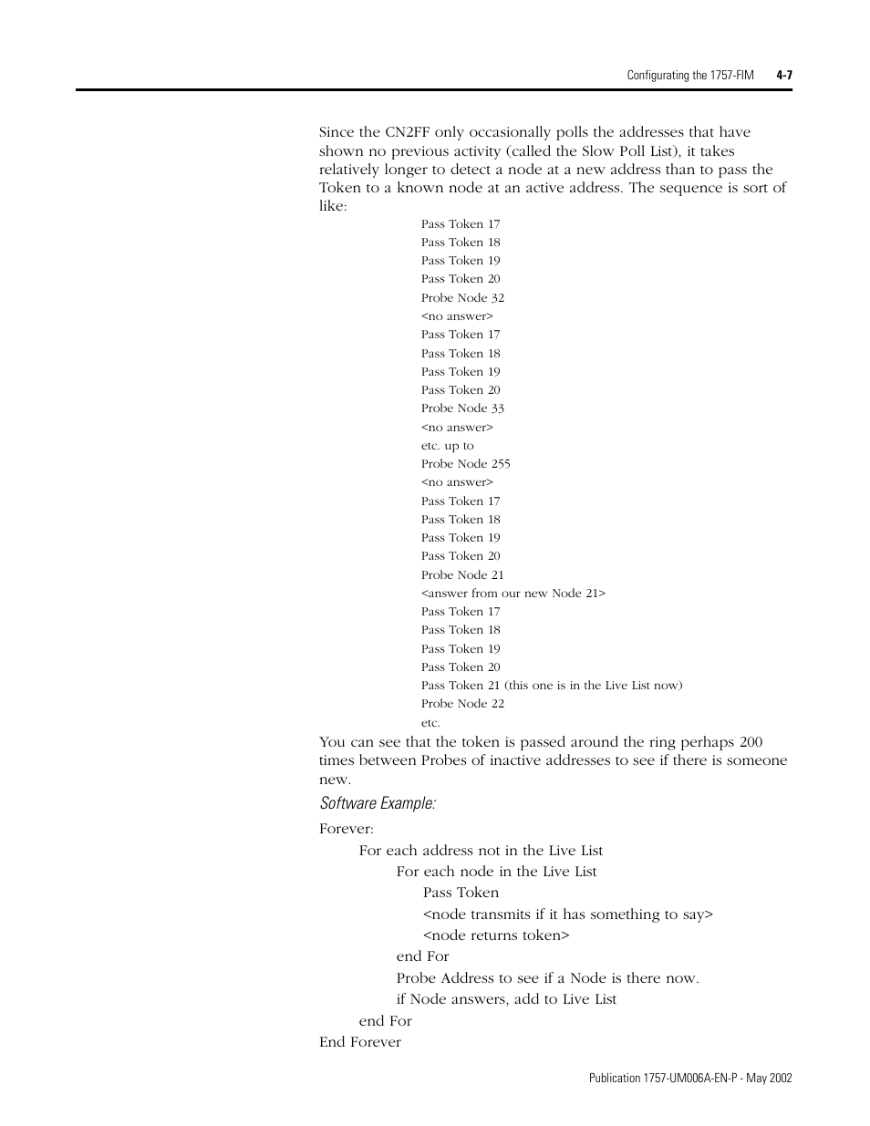 Software example | Rockwell Automation PLC-5 Fieldbus Solutions for Integrated Architecture User Manual User Manual | Page 93 / 309