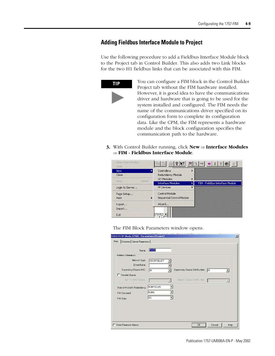 Adding fieldbus interface module to project, Adding fieldbus interface module to project -9 | Rockwell Automation PLC-5 Fieldbus Solutions for Integrated Architecture User Manual User Manual | Page 95 / 309