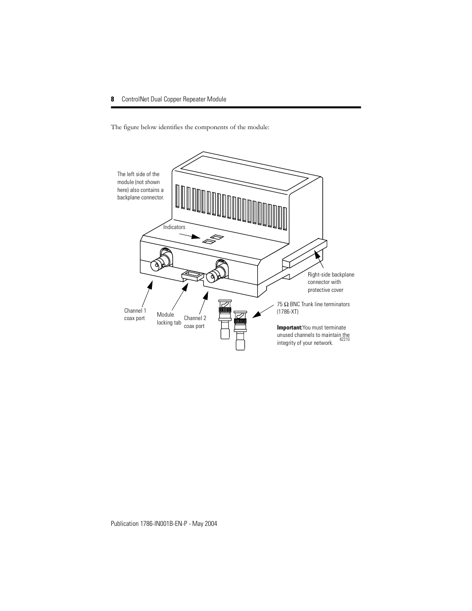 Rockwell Automation 1786-RPCD ControlNet Modular Repeater Dual Copper Module User Manual | Page 8 / 24