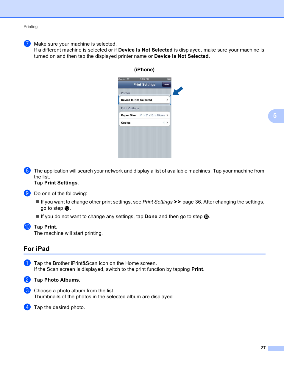 For ipad | Brother iPrint&Scan Version A User Manual | Page 31 / 69