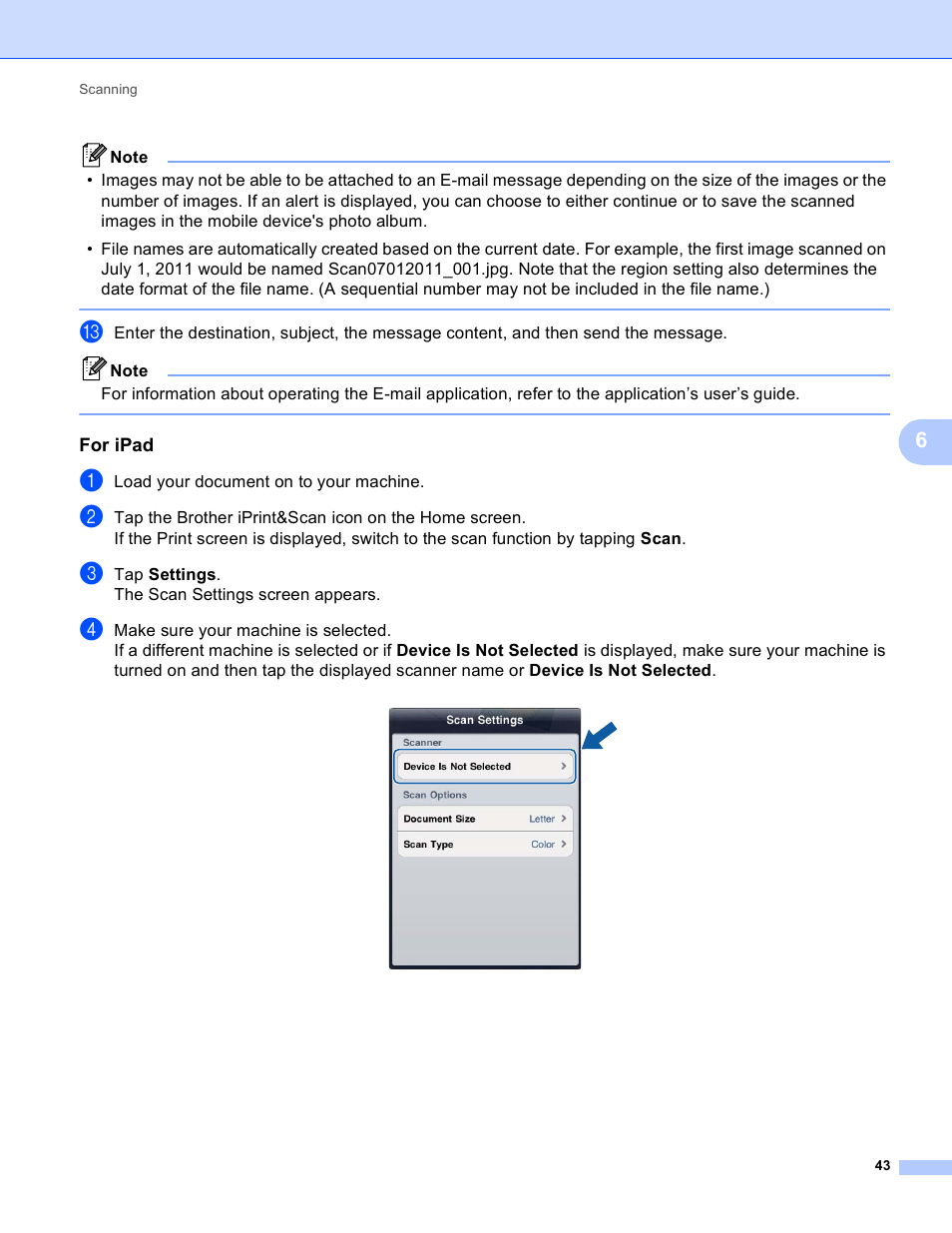 For ipad | Brother iPrint&Scan Version A User Manual | Page 47 / 69
