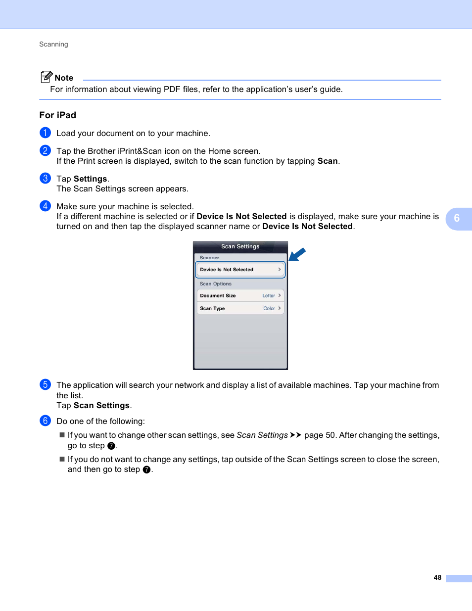 For ipad | Brother iPrint&Scan Version A User Manual | Page 52 / 69