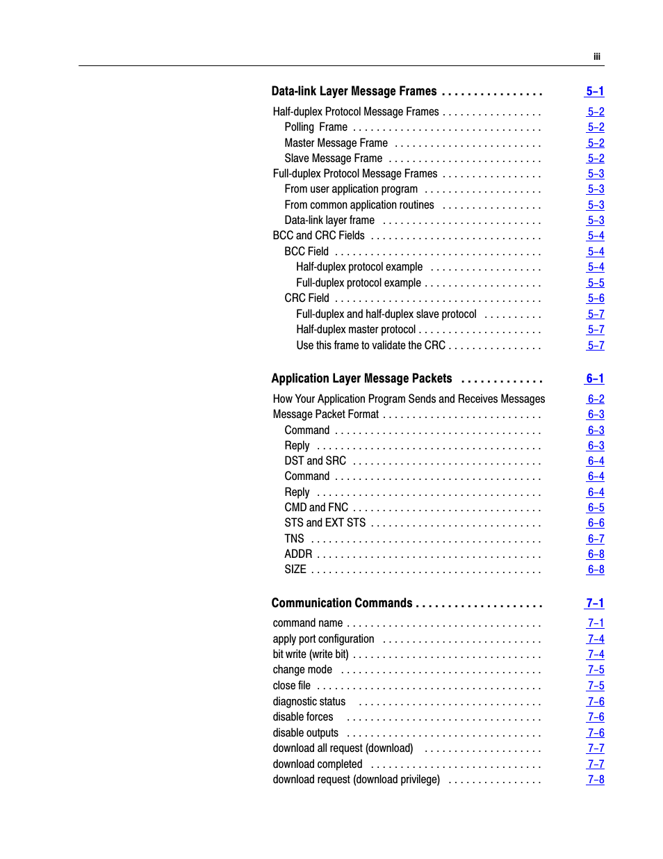 Rockwell Automation 1770, D17706.5.16 Ref Mnl DF1 Protocol Command User Manual | Page 6 / 251