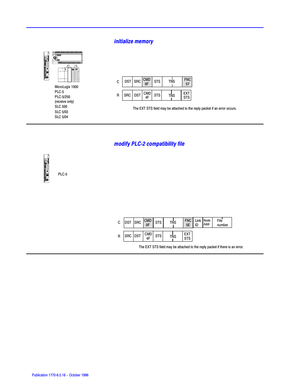 Modify plcć2 compatibility file | Rockwell Automation 1770, D17706.5.16 Ref Mnl DF1 Protocol Command User Manual | Page 99 / 251