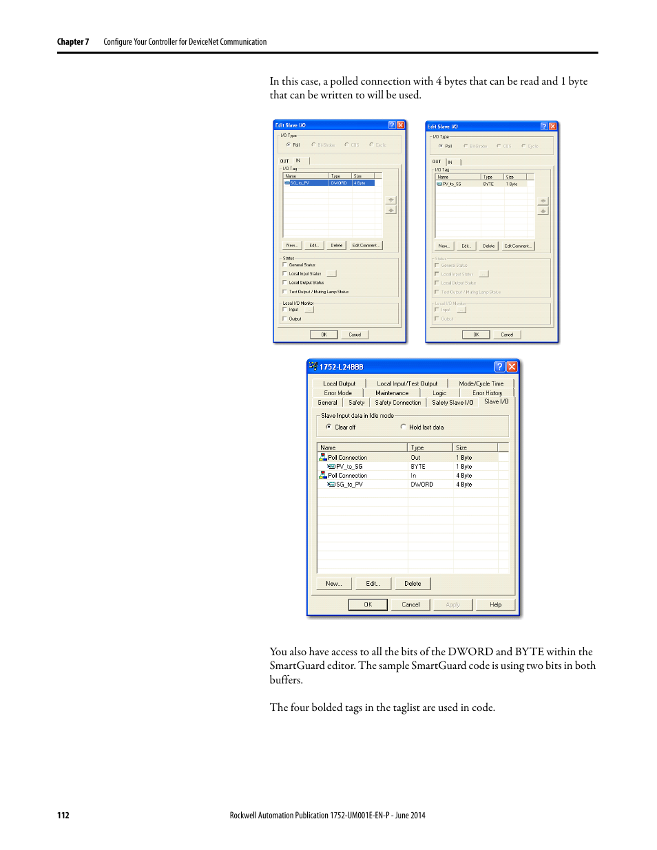 Rockwell Automation 1752-L24BBBE SmartGuard 600 Controllers User Manual User Manual | Page 112 / 290