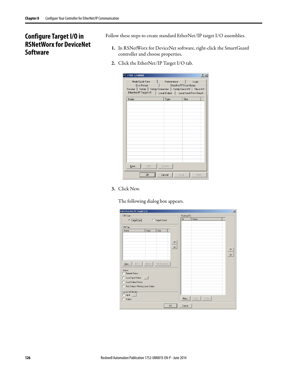 Rockwell Automation 1752-L24BBBE SmartGuard 600 Controllers User Manual User Manual | Page 126 / 290