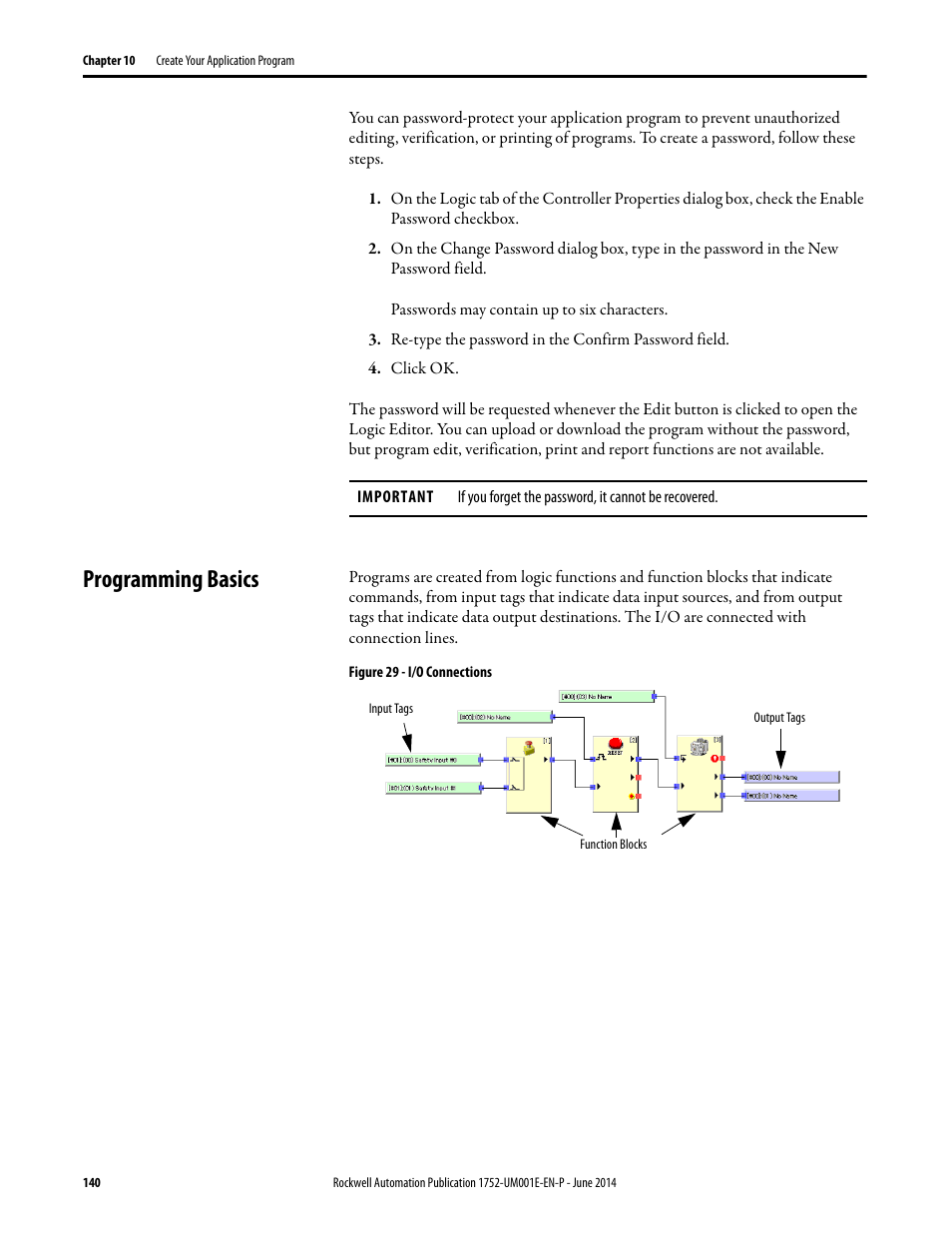 Programming basics | Rockwell Automation 1752-L24BBBE SmartGuard 600 Controllers User Manual User Manual | Page 140 / 290