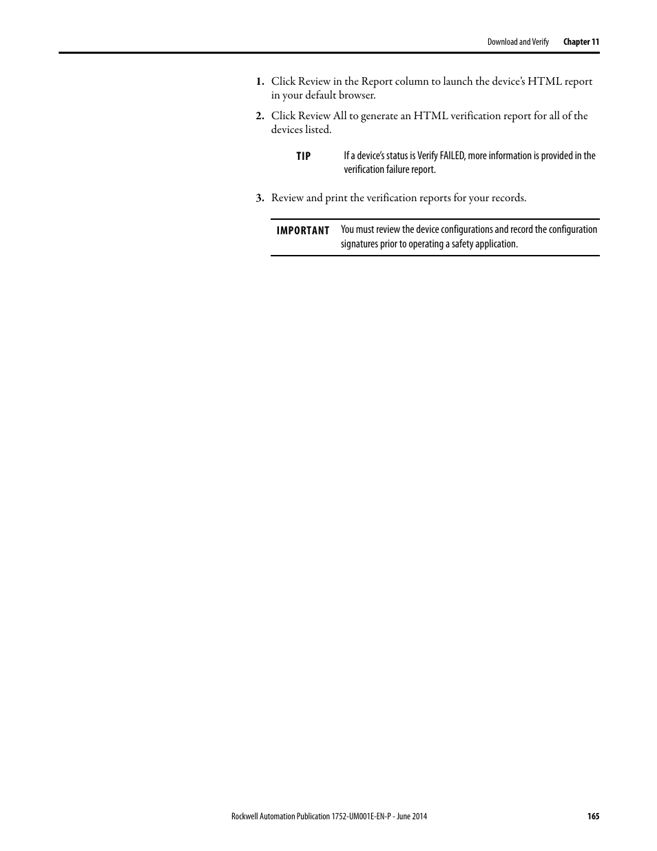 Rockwell Automation 1752-L24BBBE SmartGuard 600 Controllers User Manual User Manual | Page 165 / 290