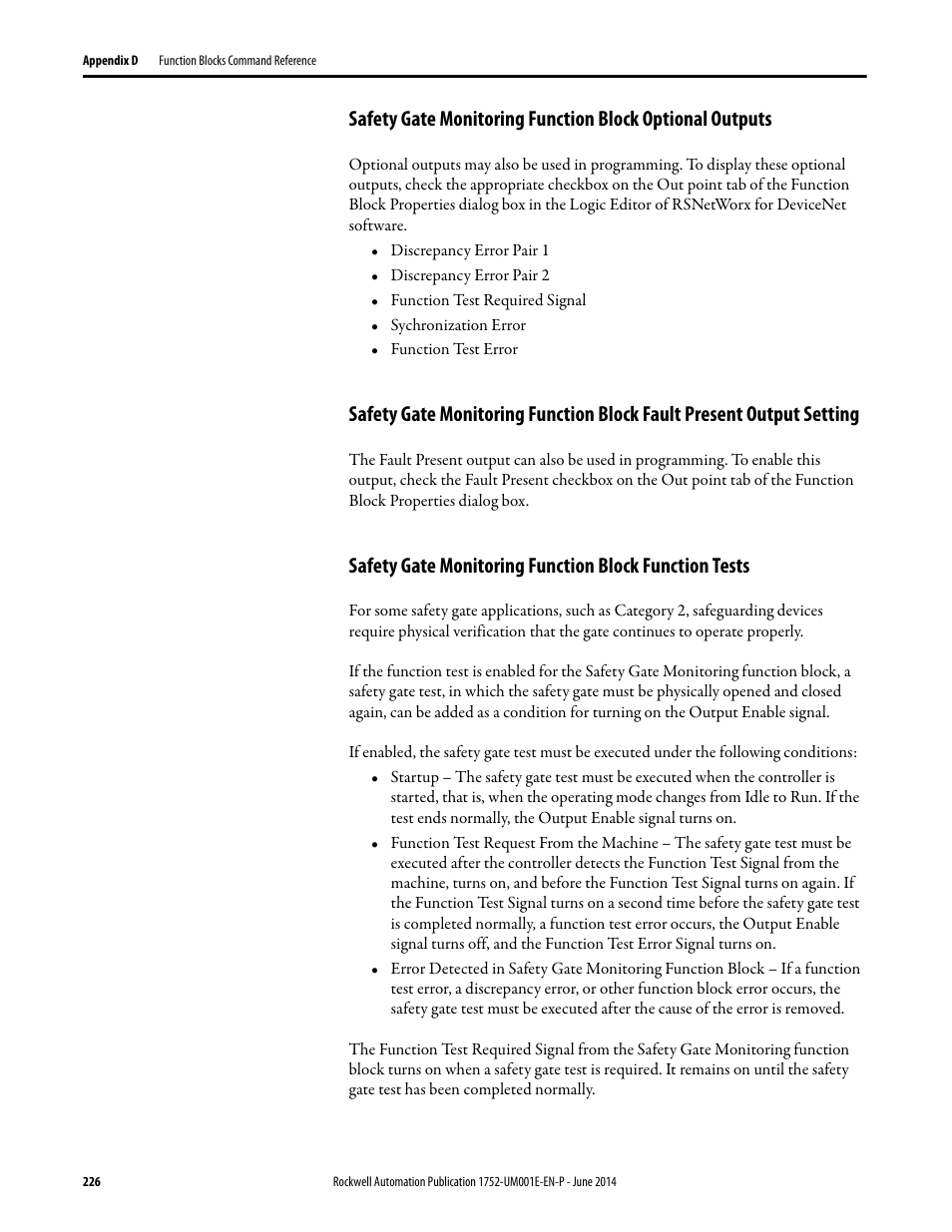 Rockwell Automation 1752-L24BBBE SmartGuard 600 Controllers User Manual User Manual | Page 226 / 290