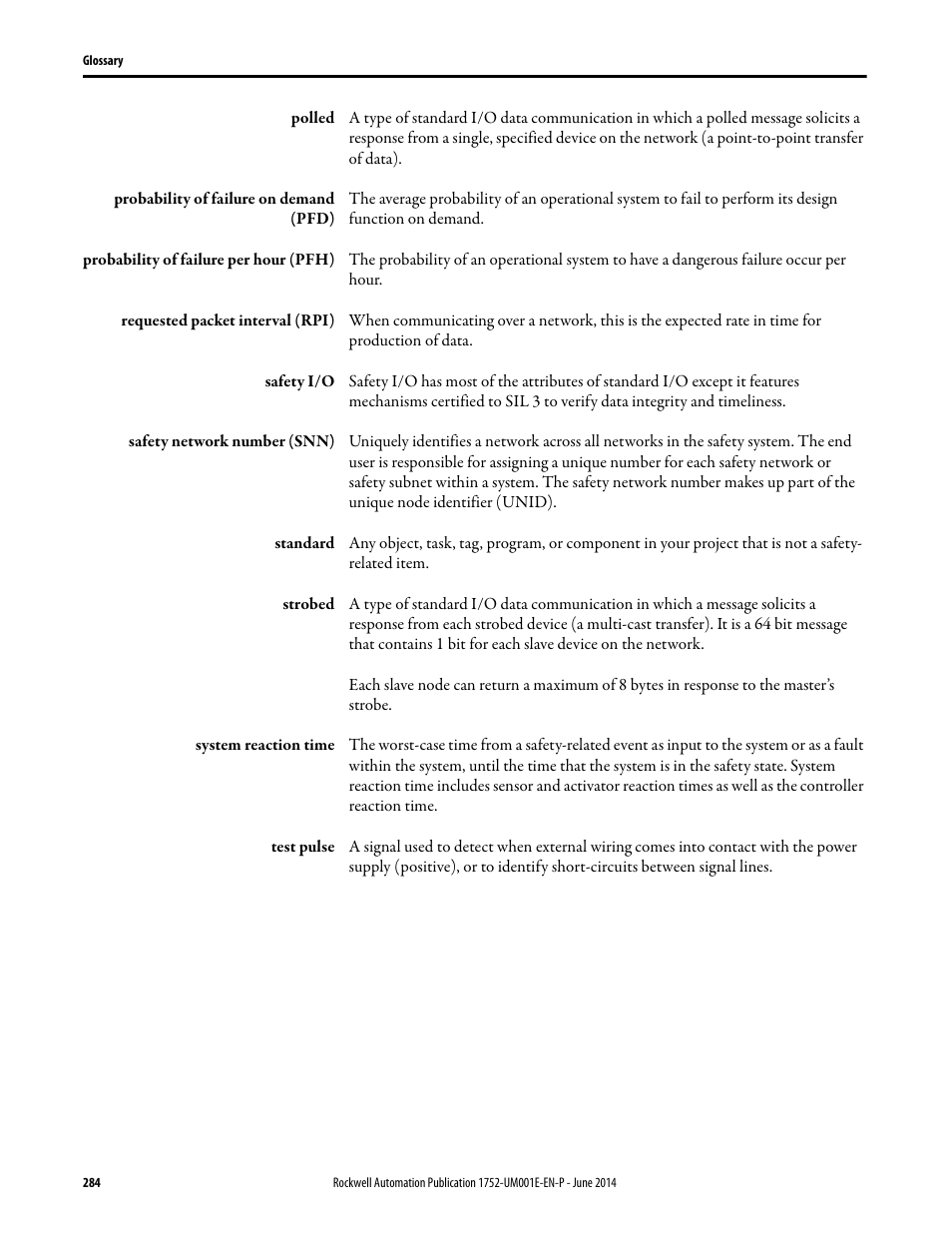 Rockwell Automation 1752-L24BBBE SmartGuard 600 Controllers User Manual User Manual | Page 284 / 290