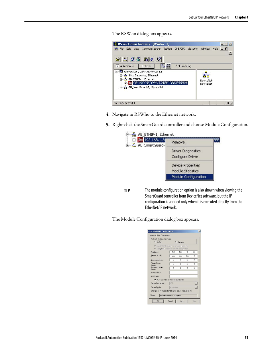Rockwell Automation 1752-L24BBBE SmartGuard 600 Controllers User Manual User Manual | Page 55 / 290