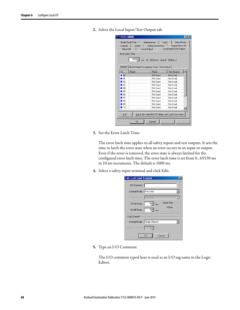 Rockwell Automation 1752-L24BBBE SmartGuard 600 Controllers User Manual User Manual | Page 68 / 290