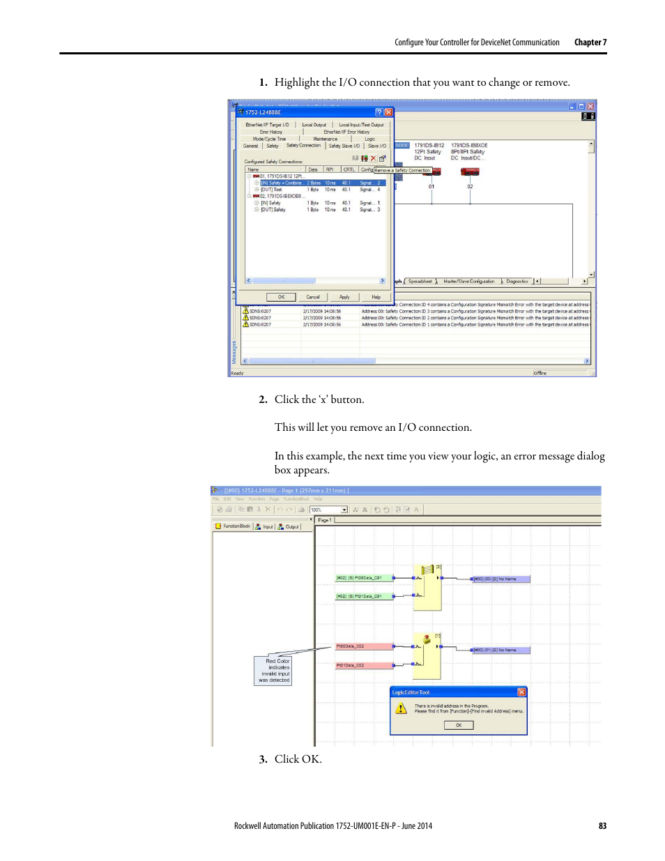 Rockwell Automation 1752-L24BBBE SmartGuard 600 Controllers User Manual User Manual | Page 83 / 290
