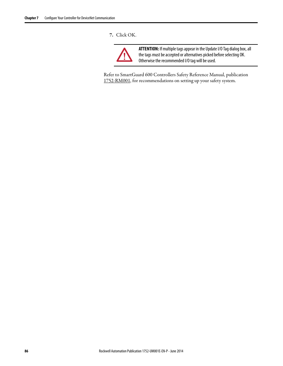 Rockwell Automation 1752-L24BBBE SmartGuard 600 Controllers User Manual User Manual | Page 86 / 290