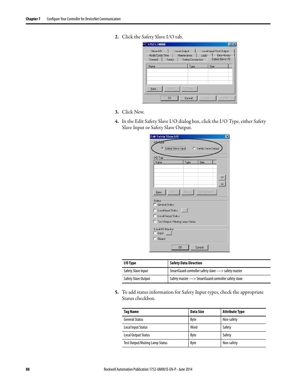 Rockwell Automation 1752-L24BBBE SmartGuard 600 Controllers User Manual User Manual | Page 88 / 290