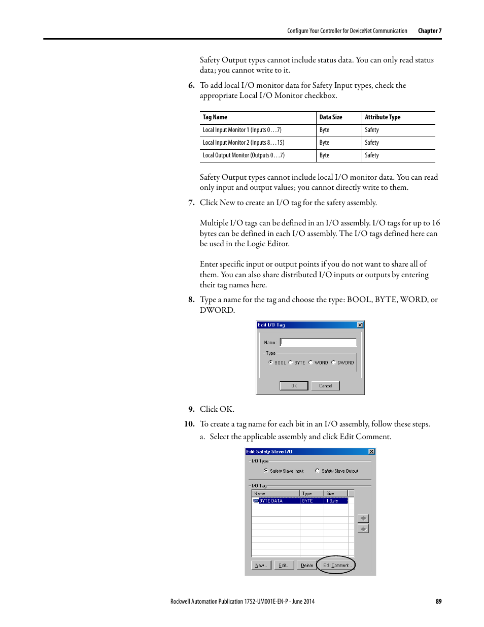 Rockwell Automation 1752-L24BBBE SmartGuard 600 Controllers User Manual User Manual | Page 89 / 290