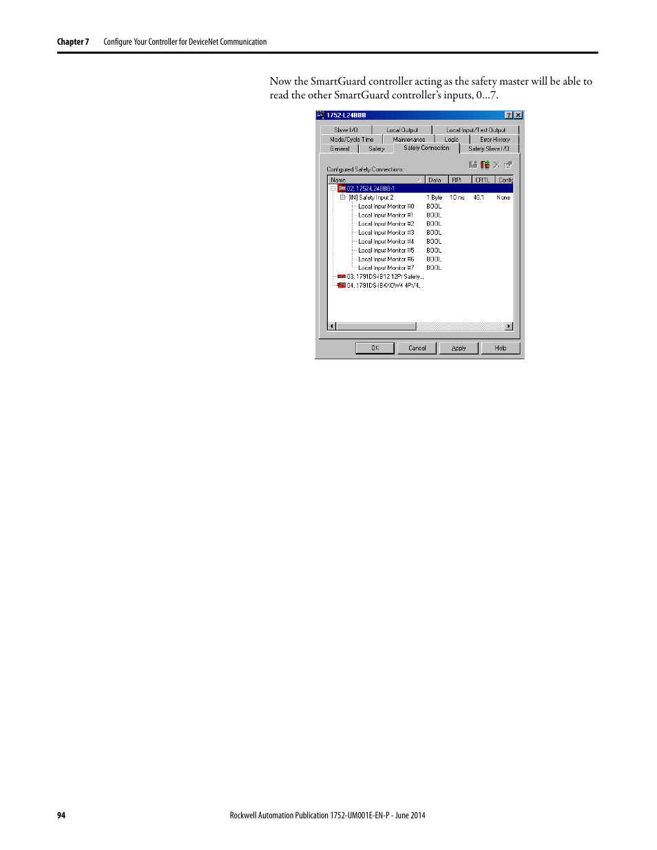 Rockwell Automation 1752-L24BBBE SmartGuard 600 Controllers User Manual User Manual | Page 94 / 290