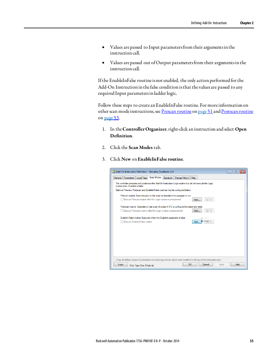 Rockwell Automation Logix5000 Controllers Add-on Instructions Programming Manual User Manual | Page 55 / 104